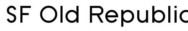 SF Old Republic font preview